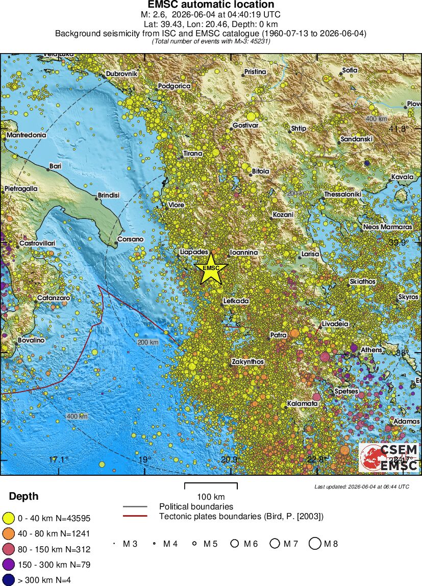 regional historical seismicity