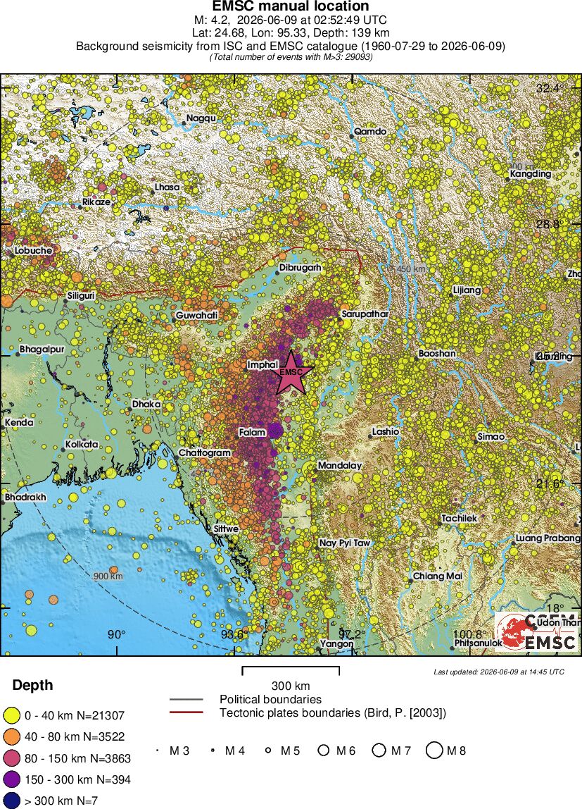 wide historical seismicity