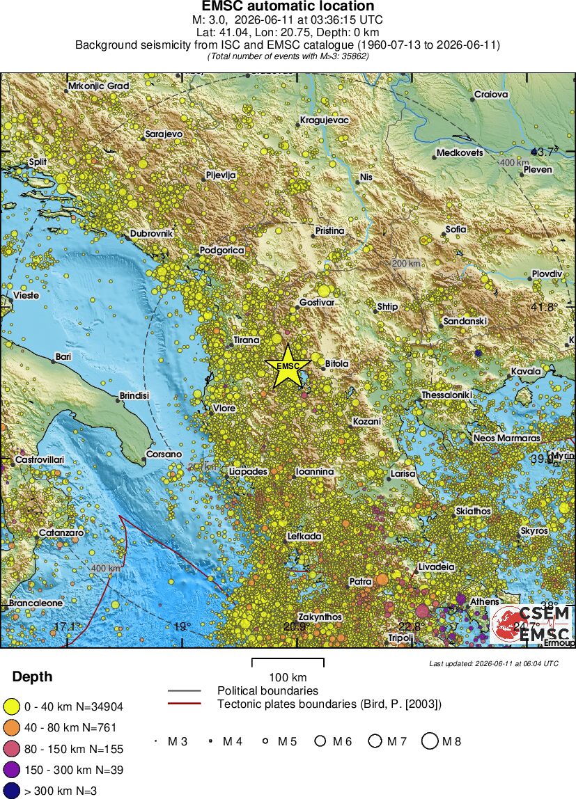 regional historical seismicity
