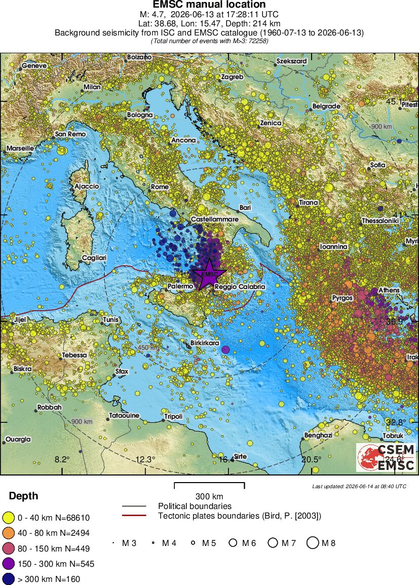 wide historical seismicity