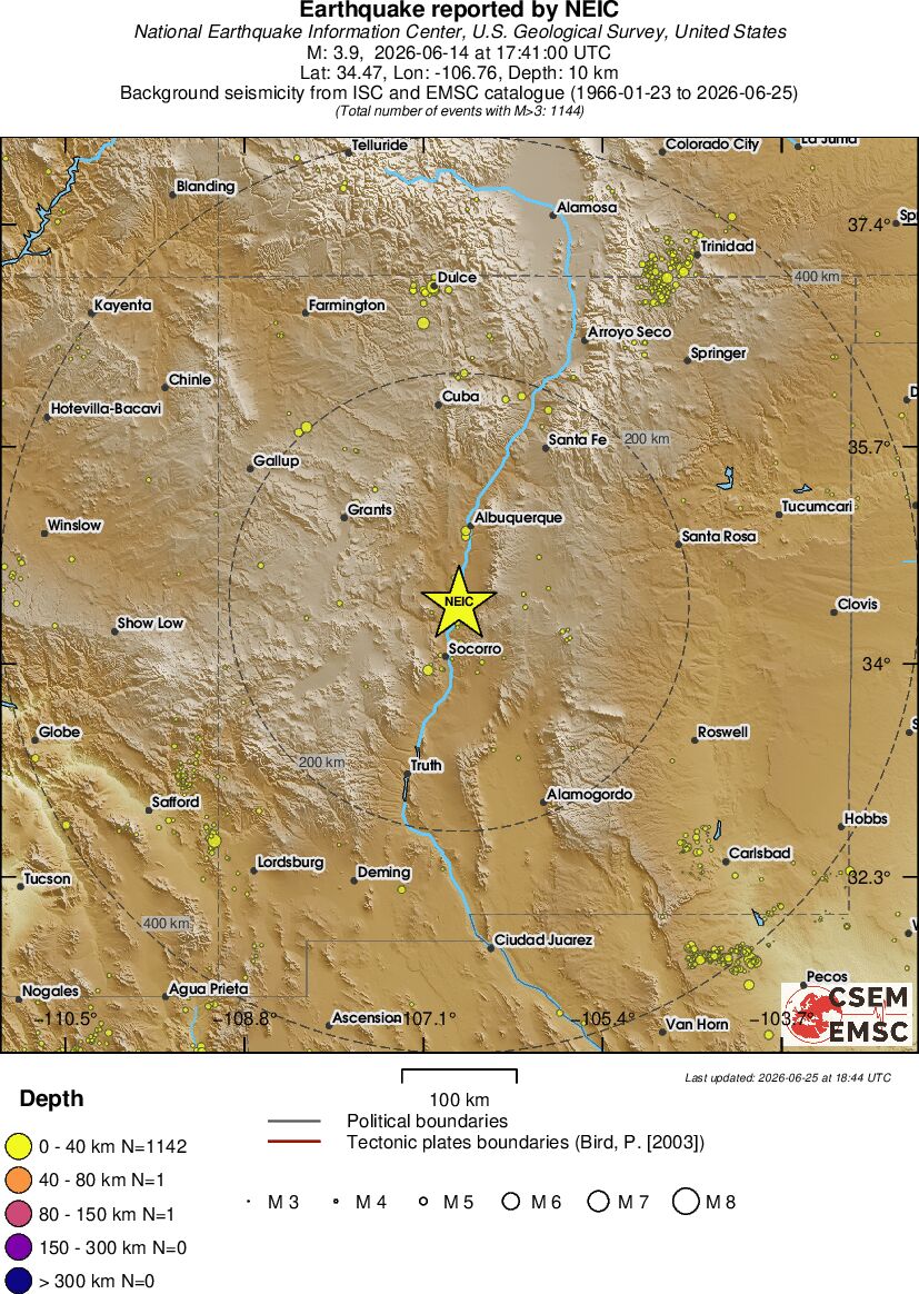 regional historical seismicity