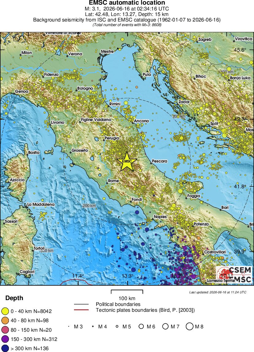 regional historical seismicity