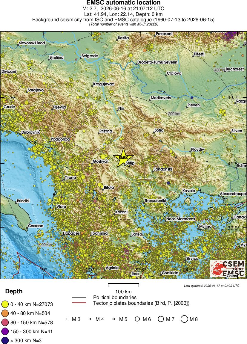 regional historical seismicity