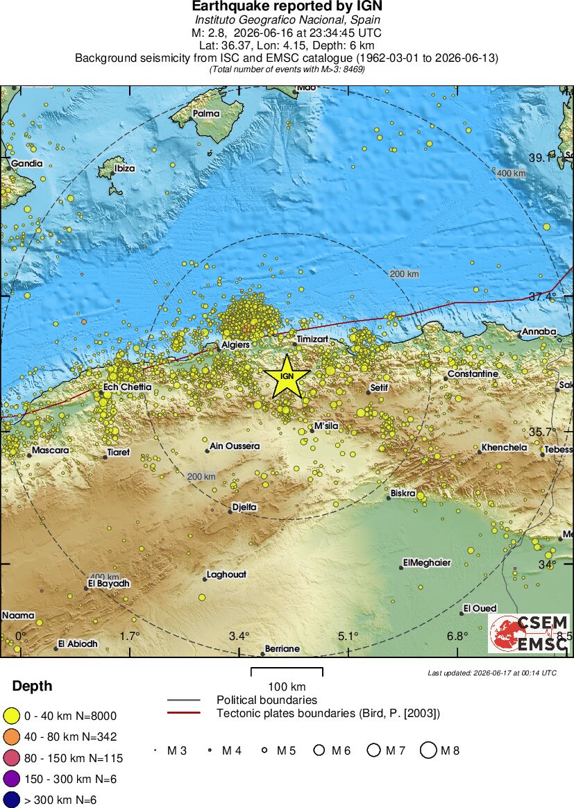 regional historical seismicity