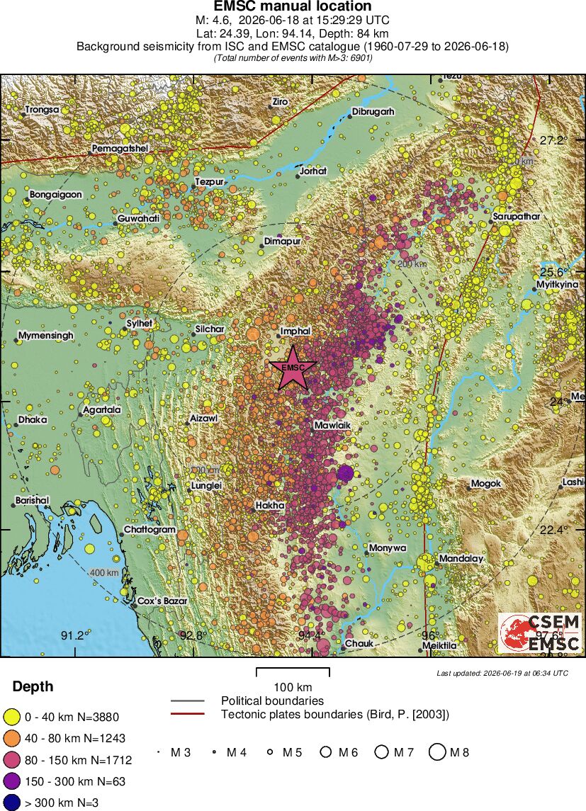 regional historical seismicity