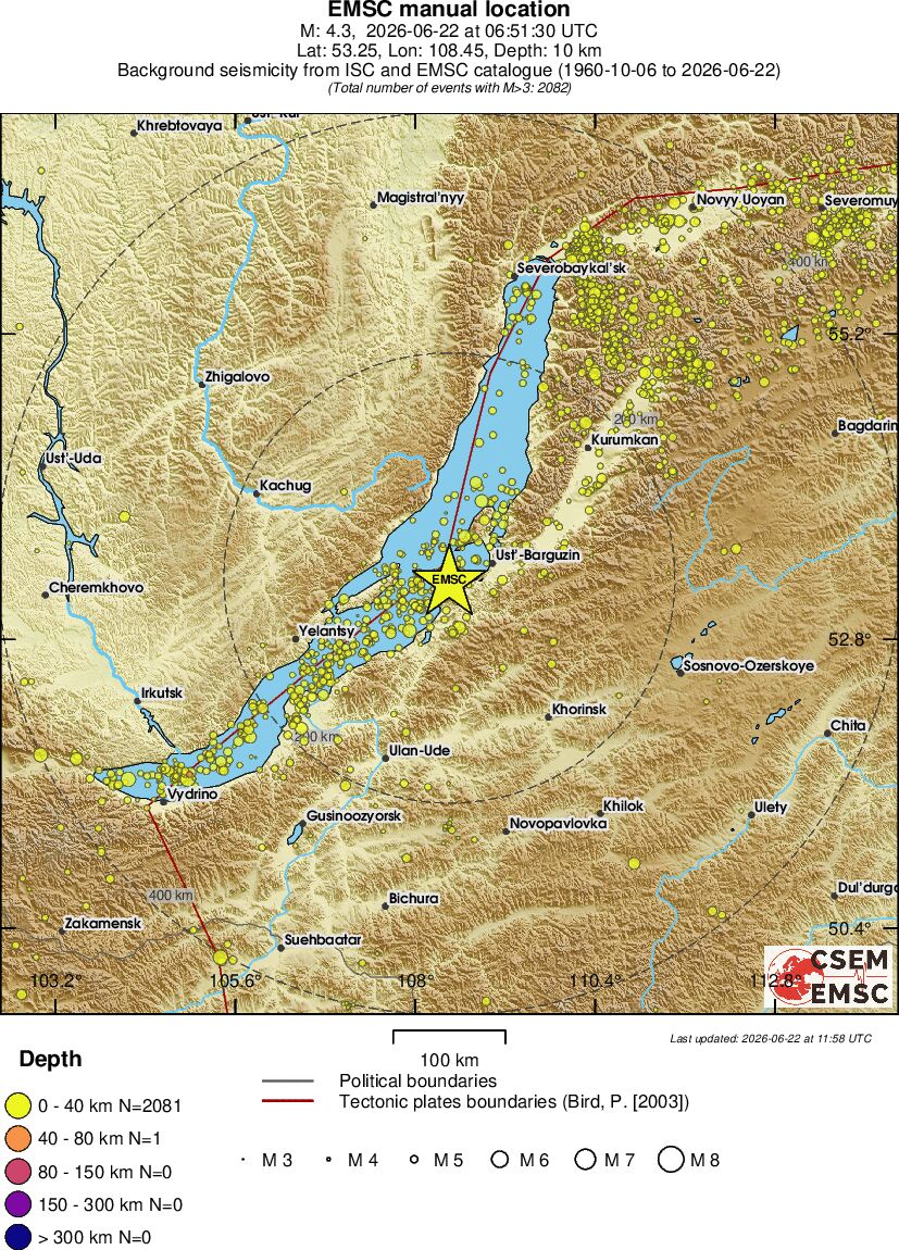 regional historical seismicity