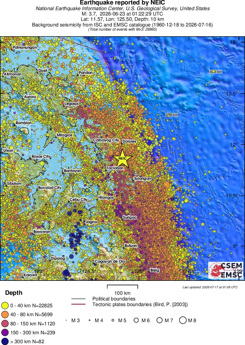 regional historical seismicity