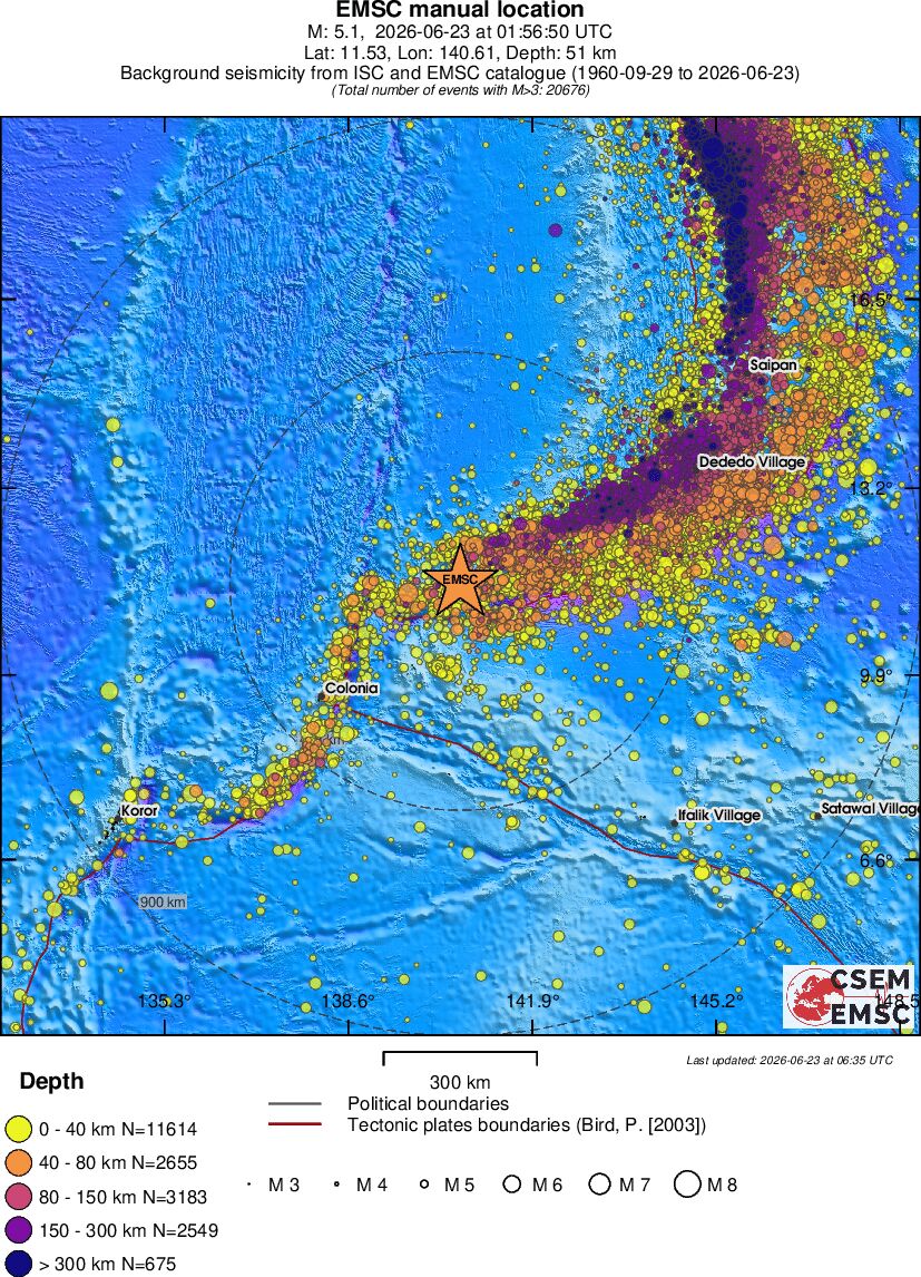 wide historical seismicity