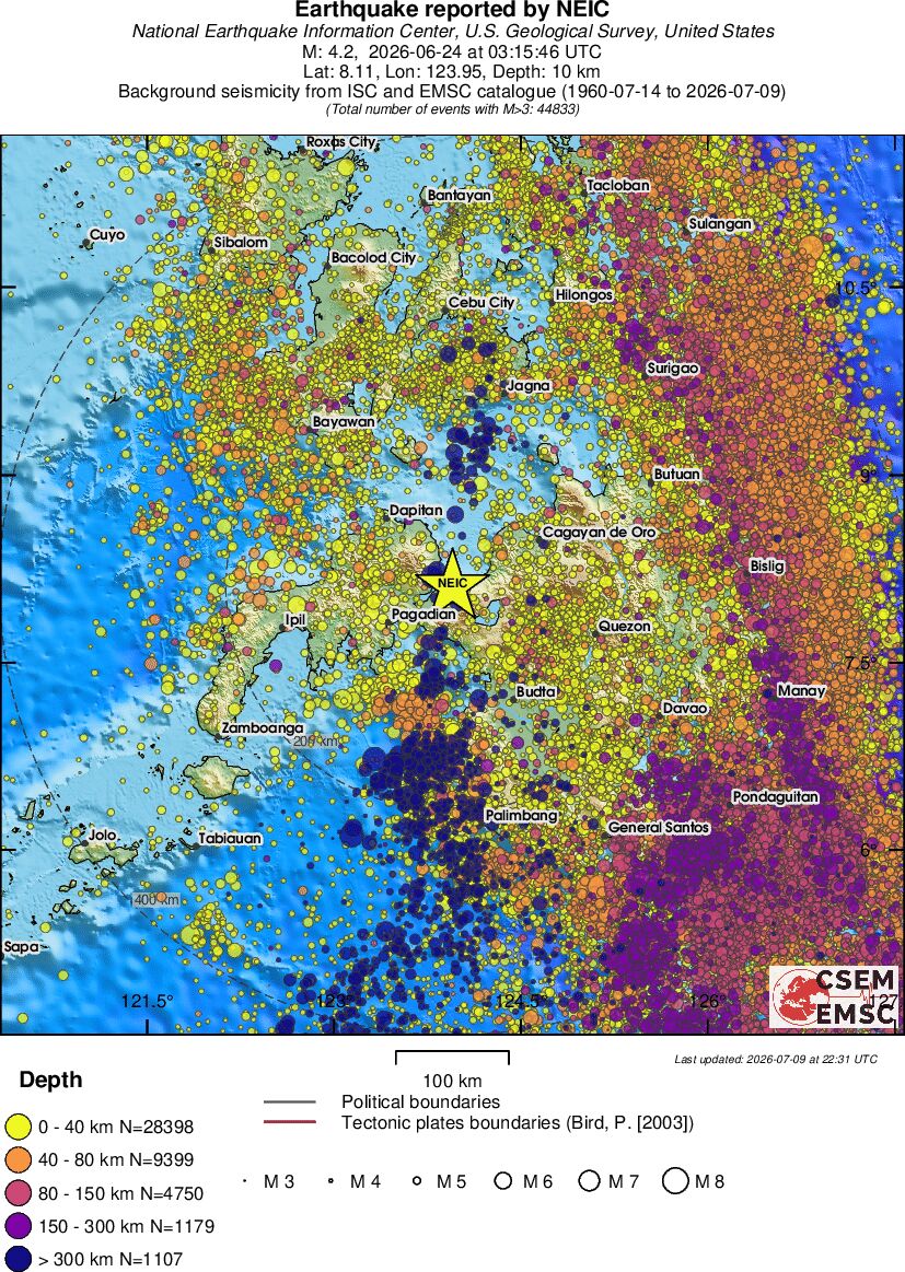 regional historical seismicity
