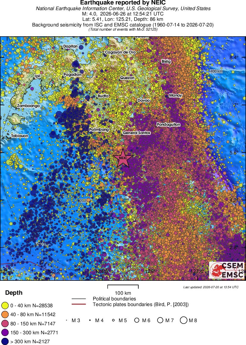 regional historical seismicity