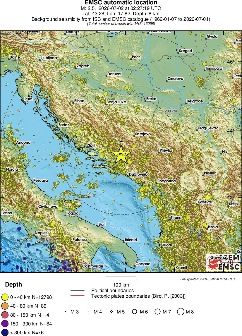 regional historical seismicity