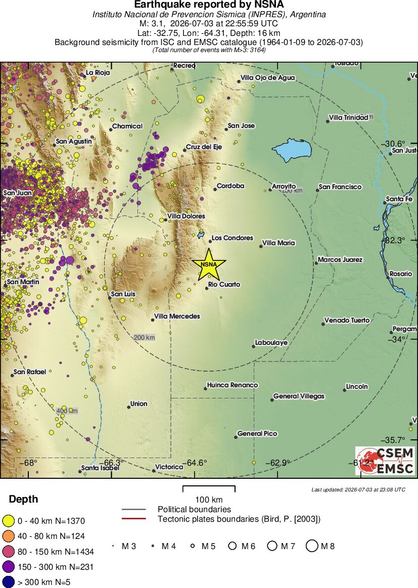 regional historical seismicity