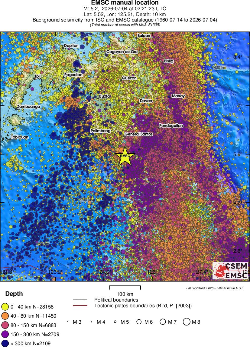 regional historical seismicity