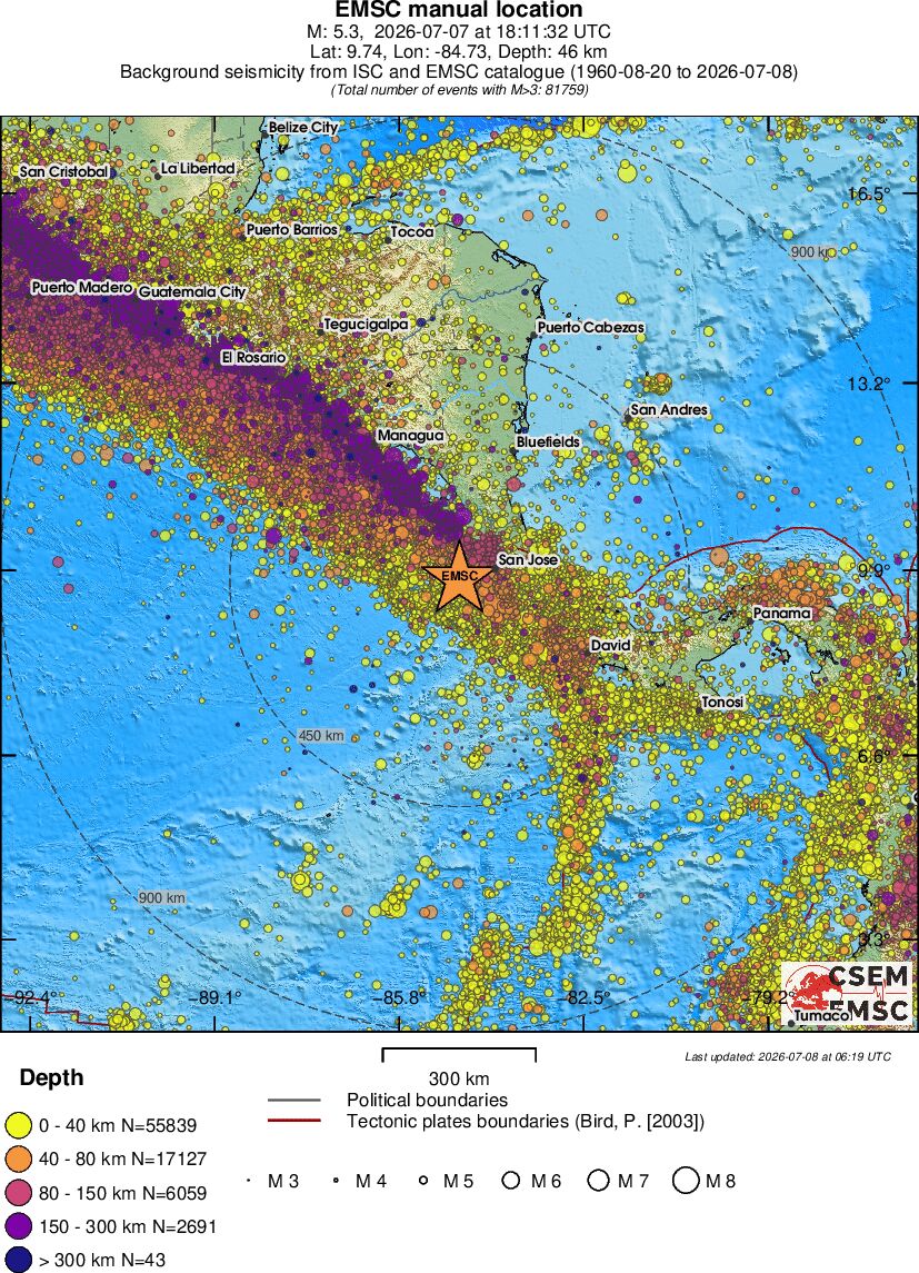 wide historical seismicity