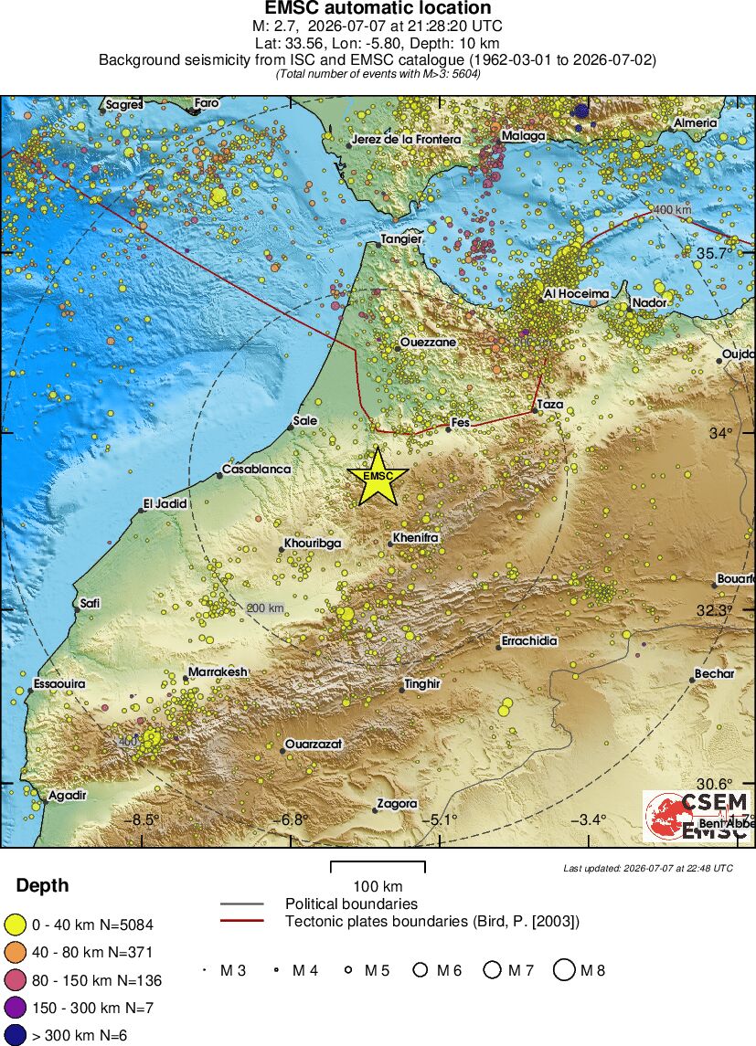 regional historical seismicity