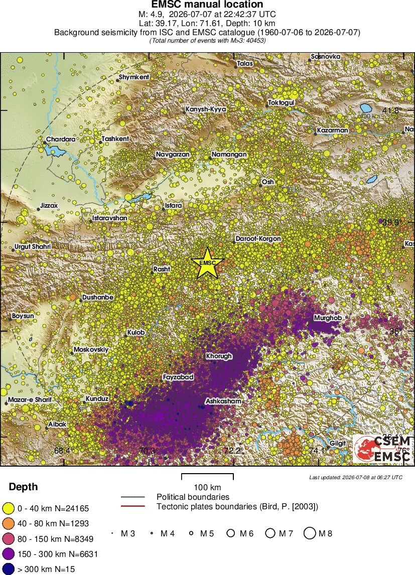 regional historical seismicity