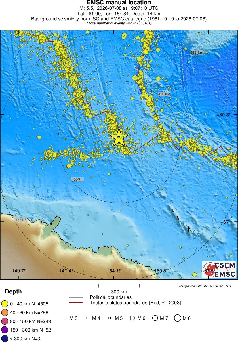 wide historical seismicity
