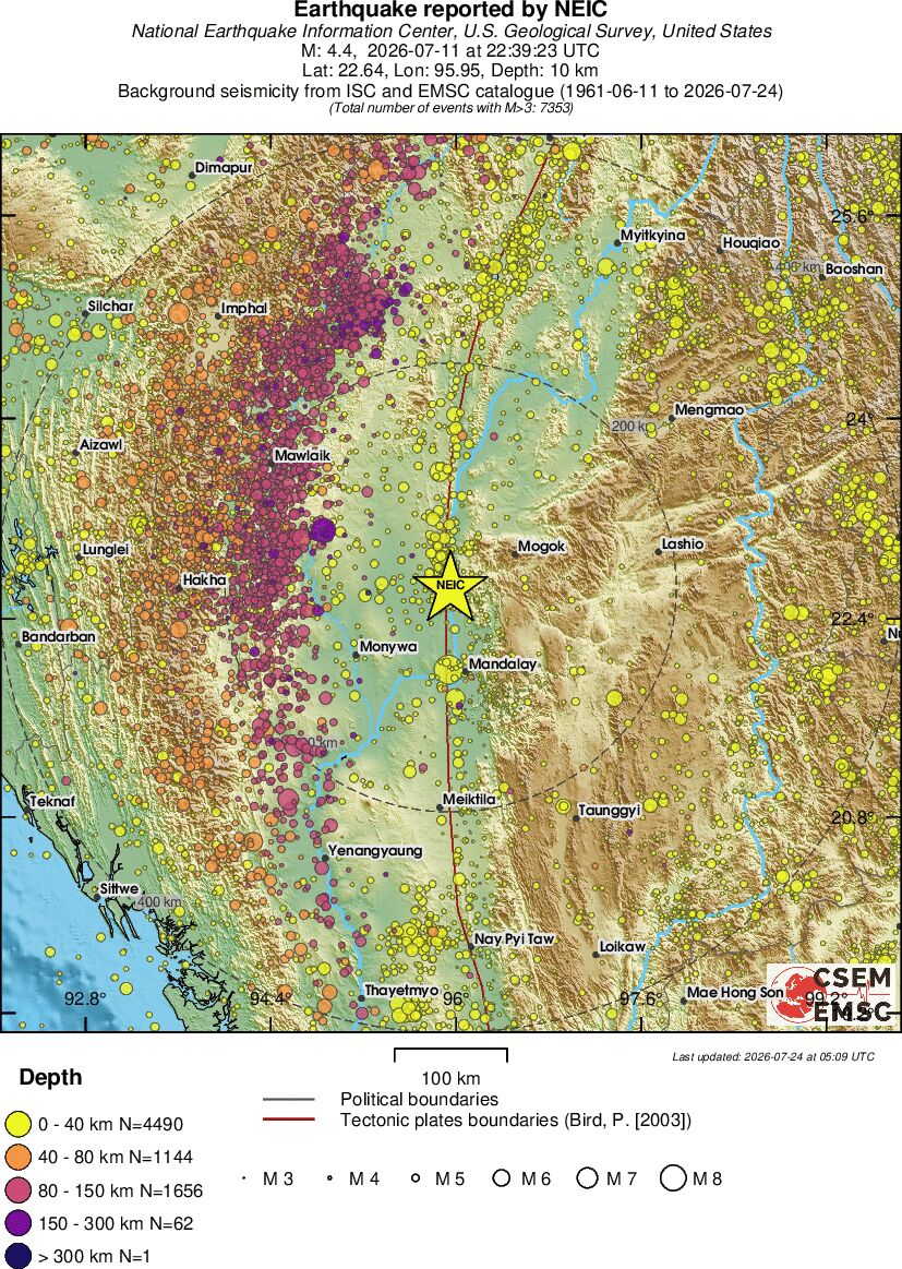 regional historical seismicity