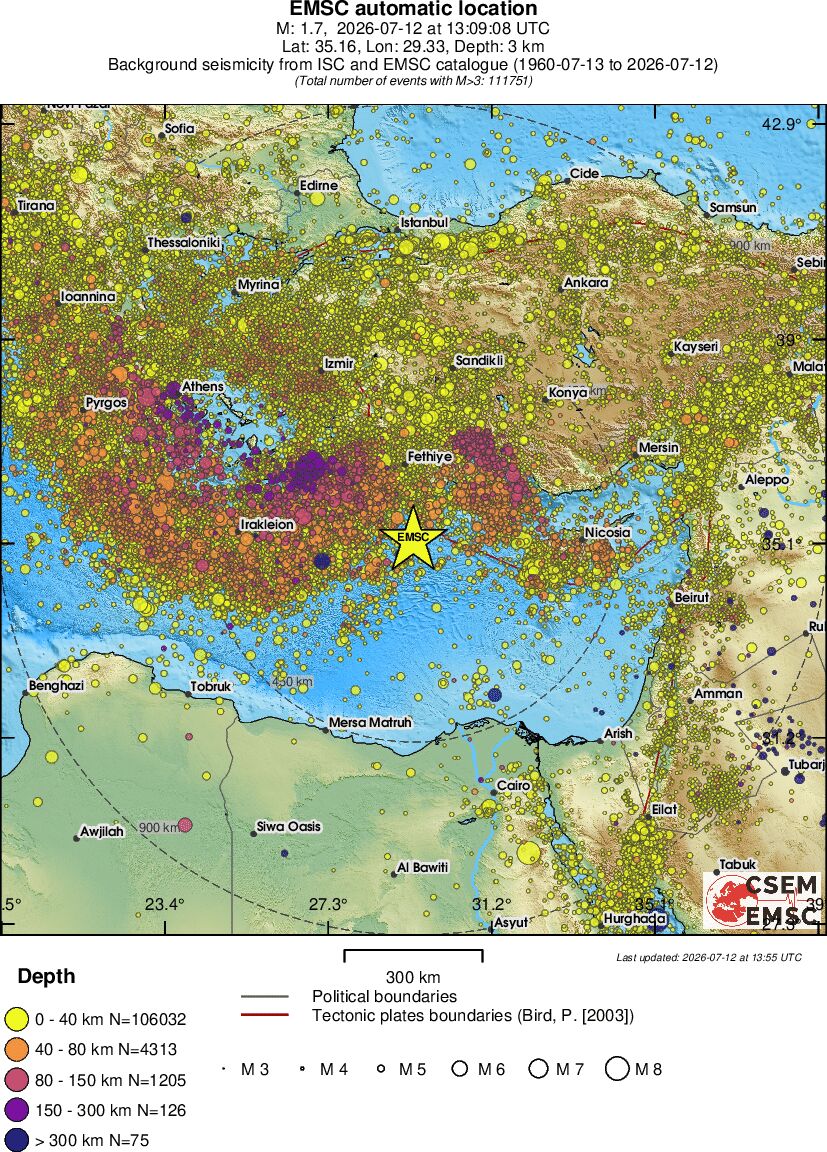 wide historical seismicity