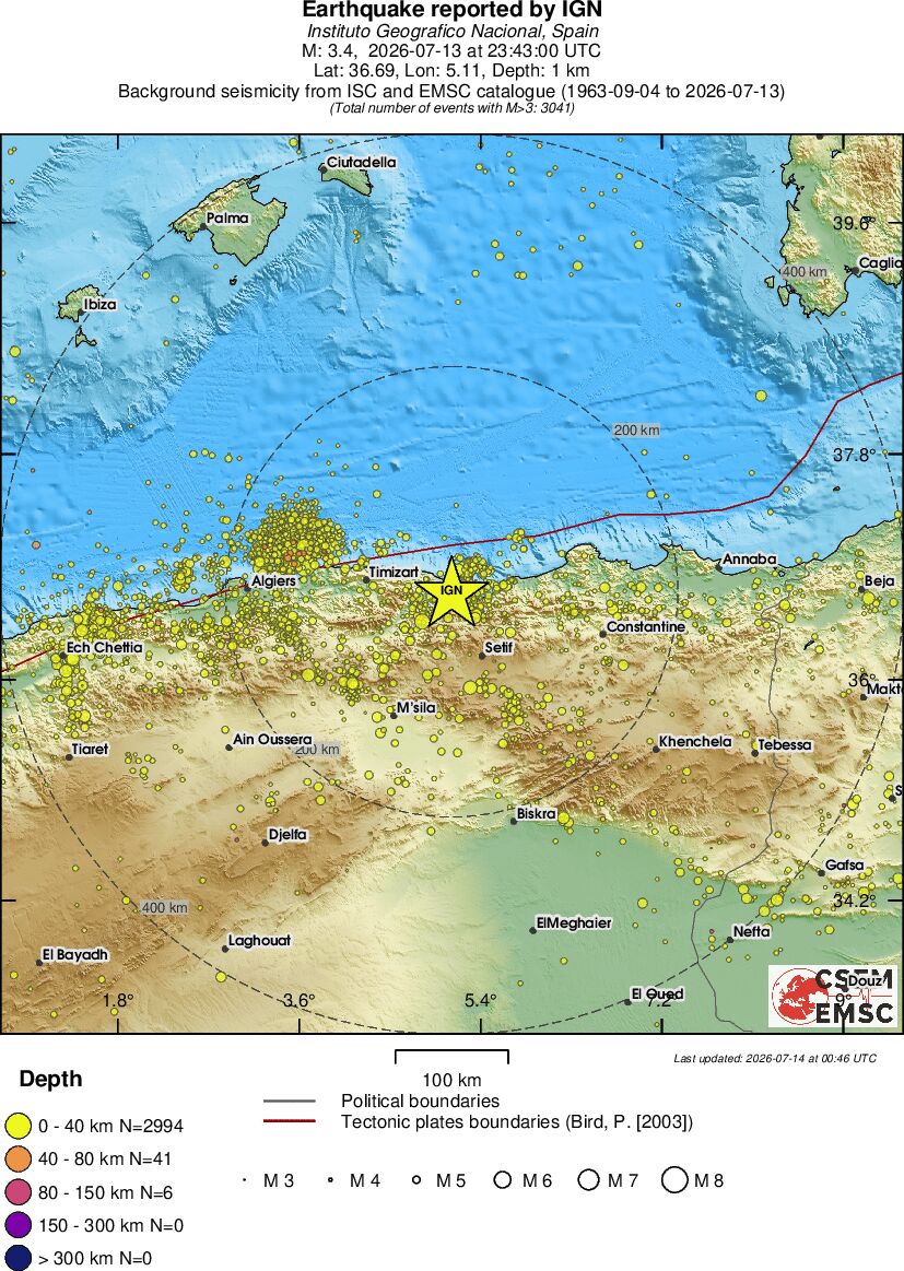 regional historical seismicity