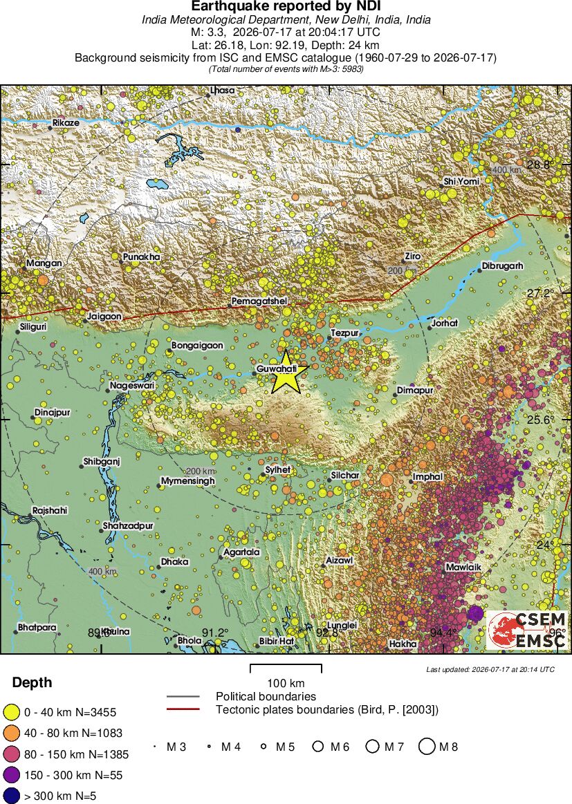 regional historical seismicity