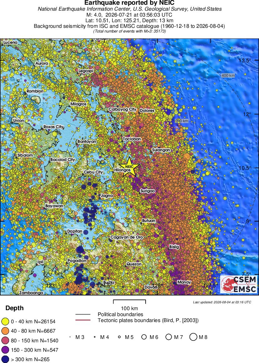 regional historical seismicity
