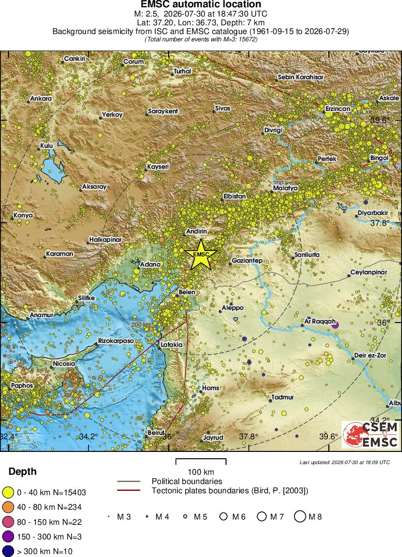 regional historical seismicity