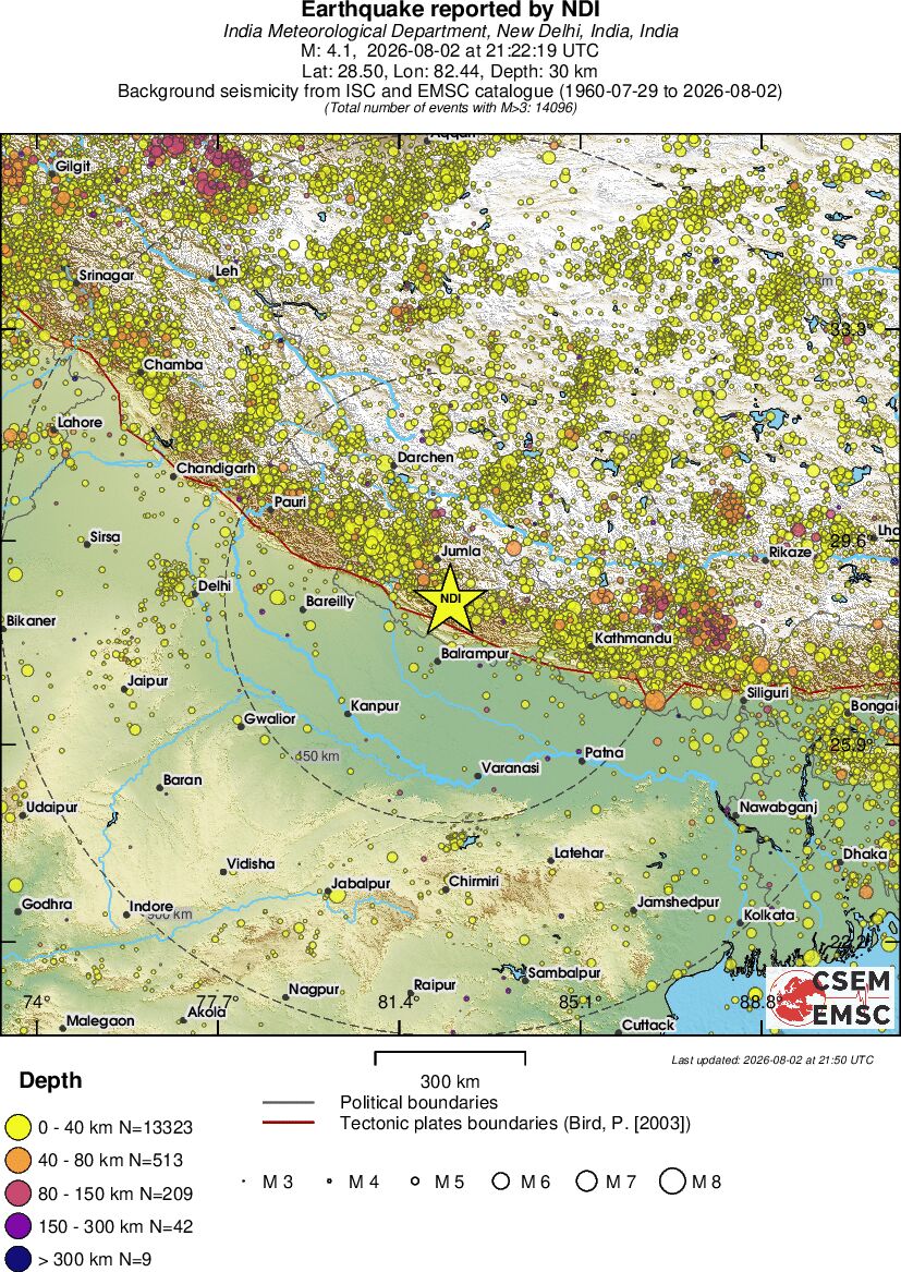wide historical seismicity