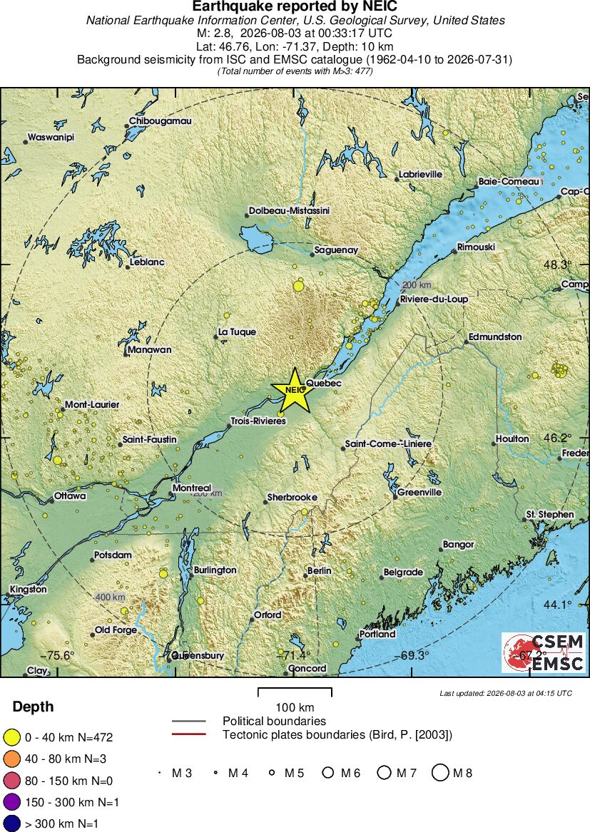 regional historical seismicity