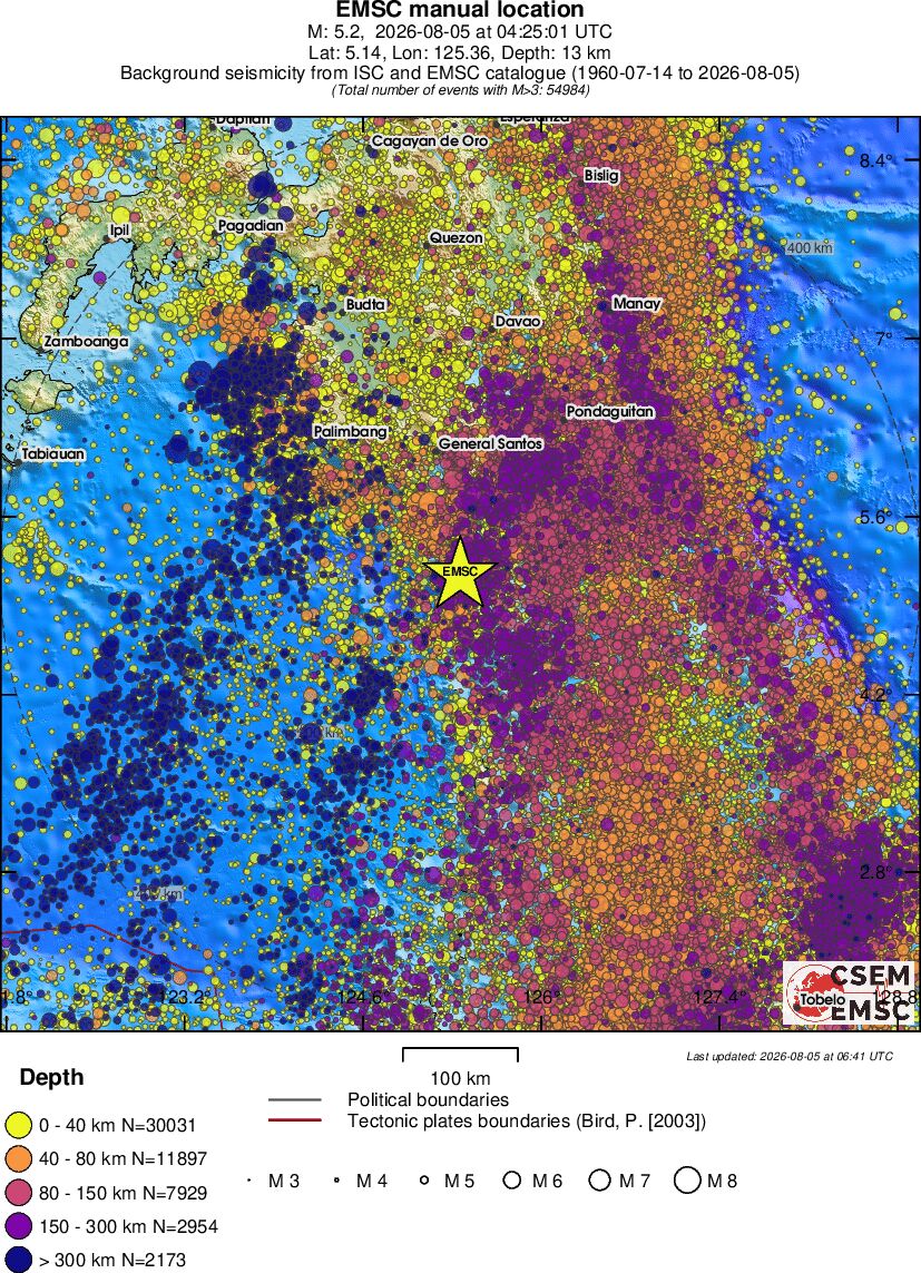 regional historical seismicity
