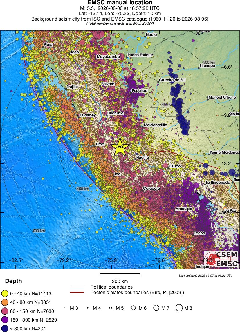 wide historical seismicity