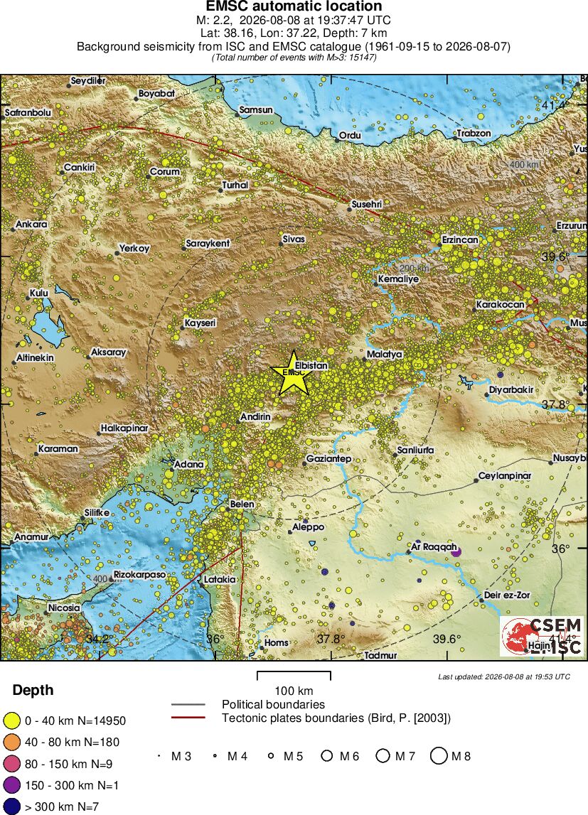 regional historical seismicity