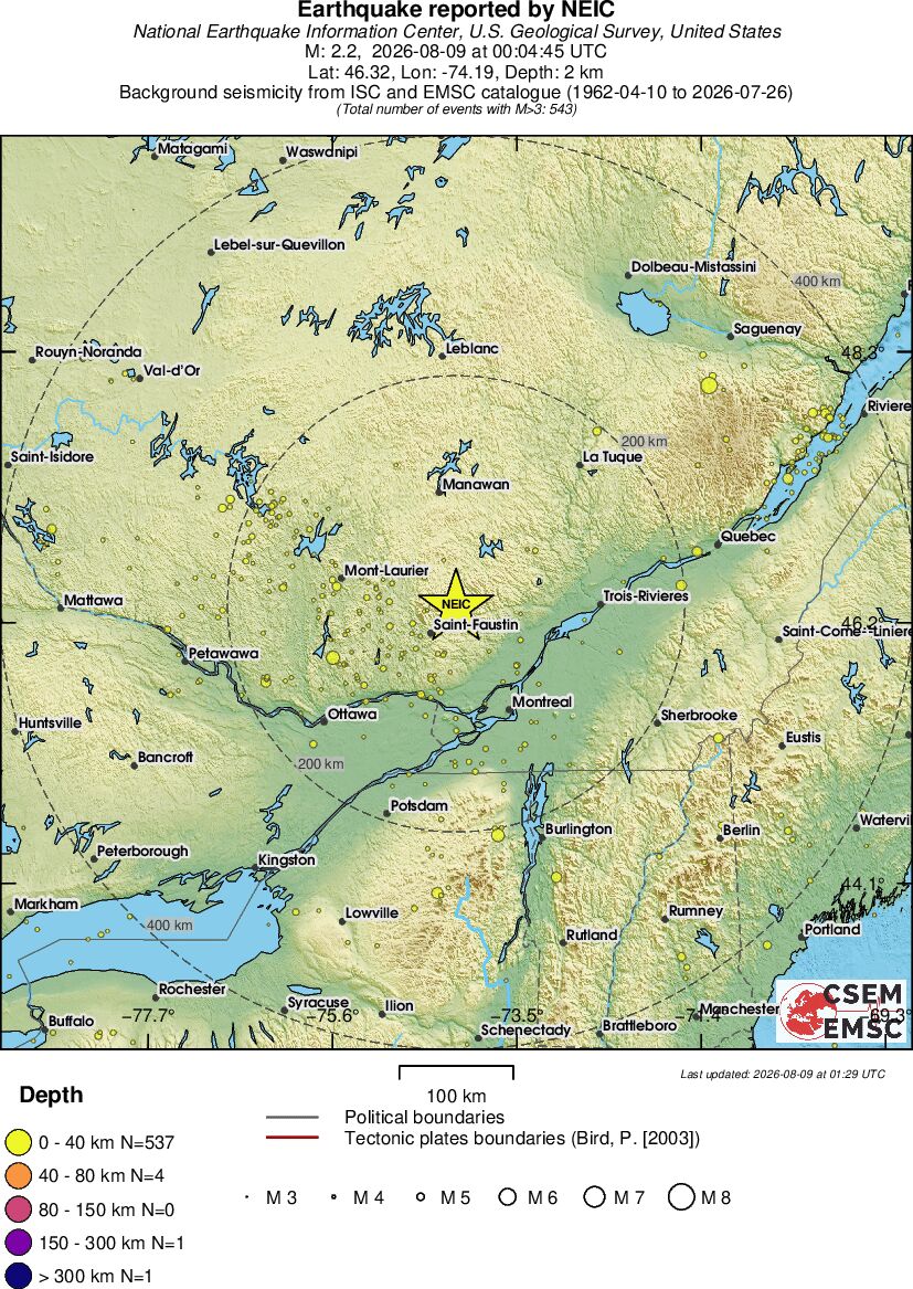 regional historical seismicity