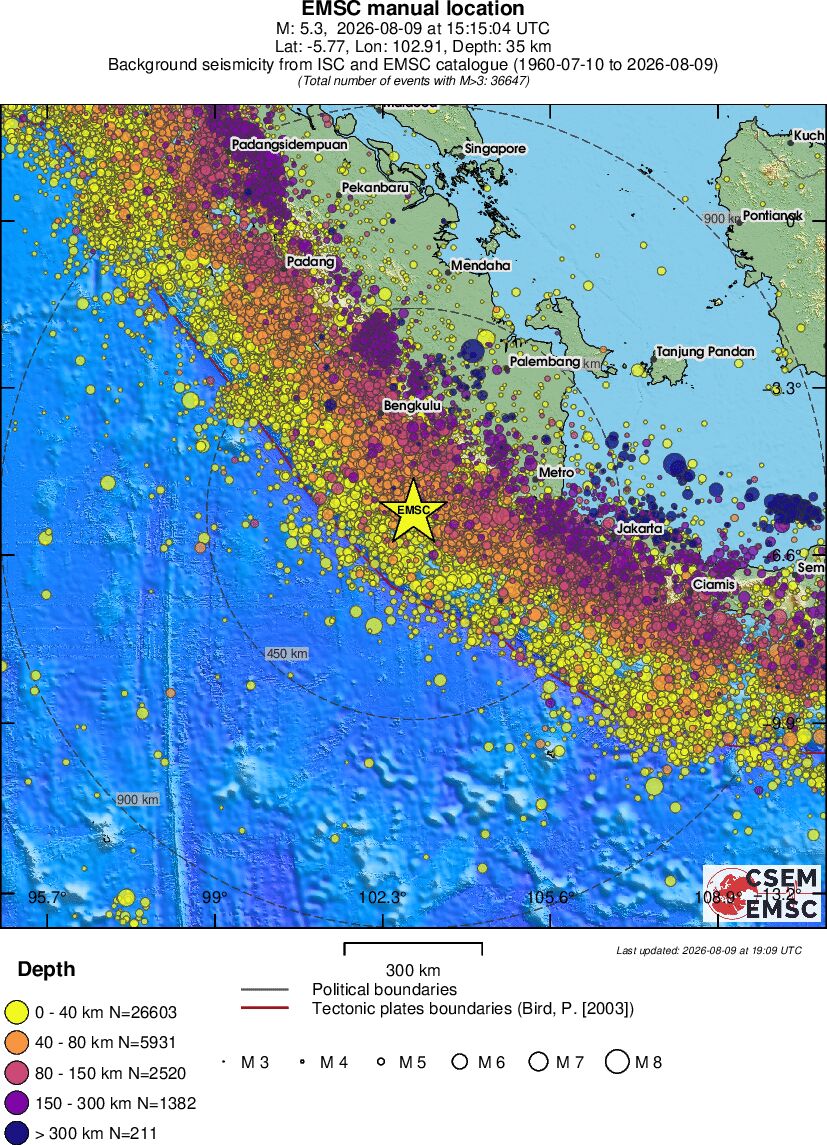 wide historical seismicity