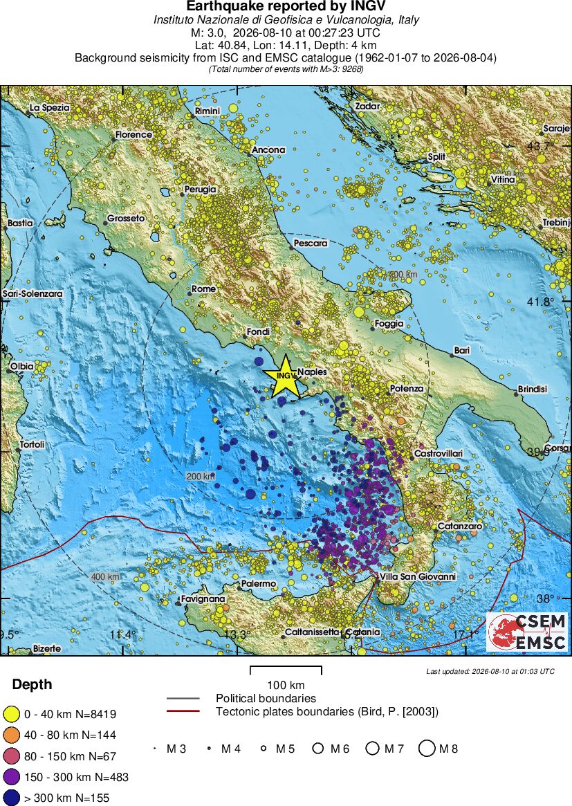 regional historical seismicity