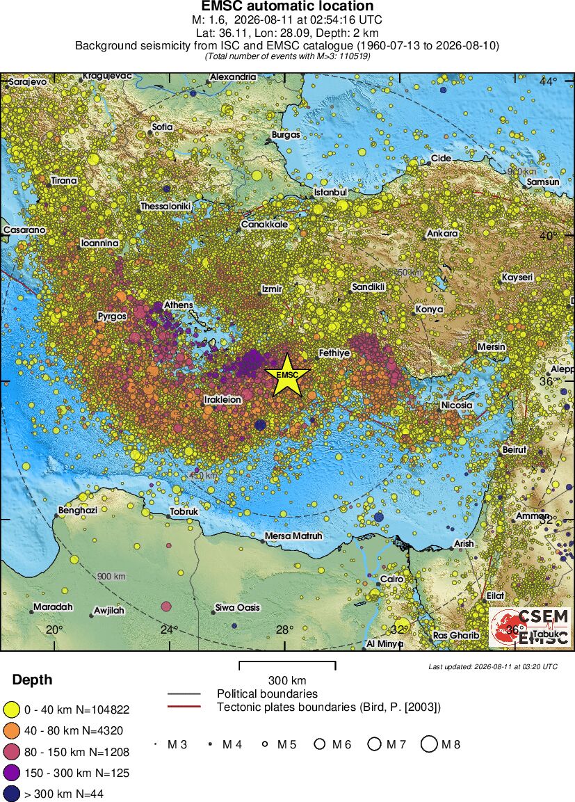 wide historical seismicity