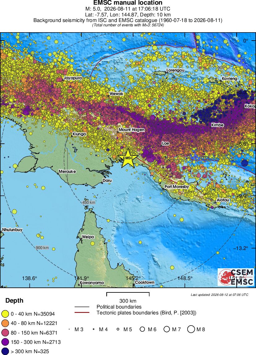 wide historical seismicity