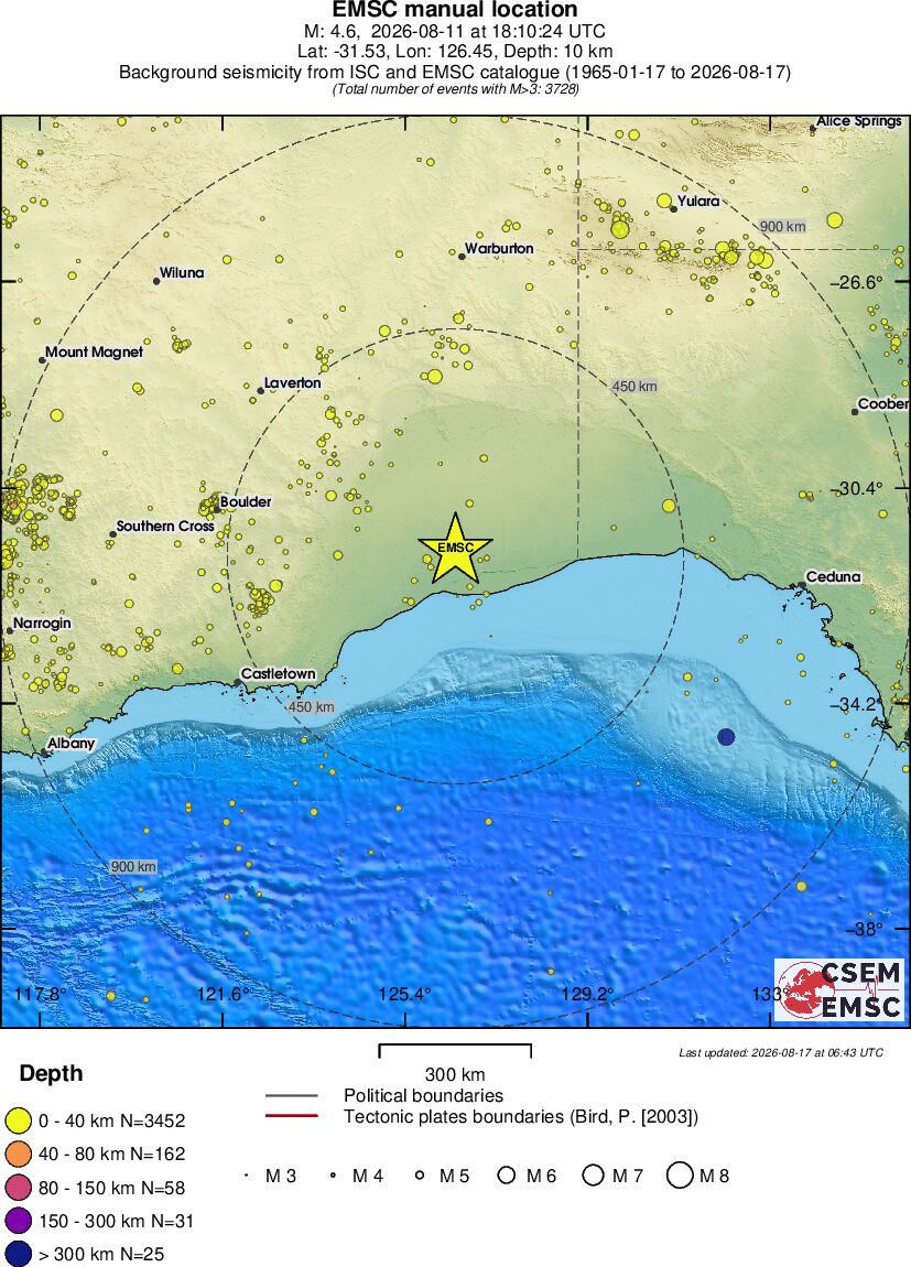 wide historical seismicity