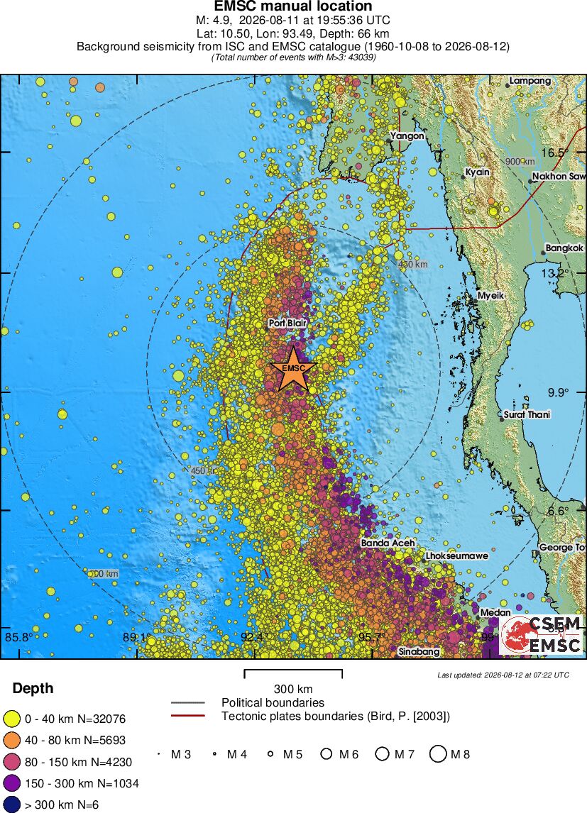 wide historical seismicity