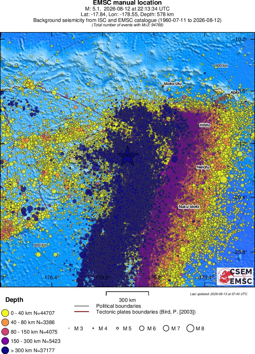 wide historical seismicity