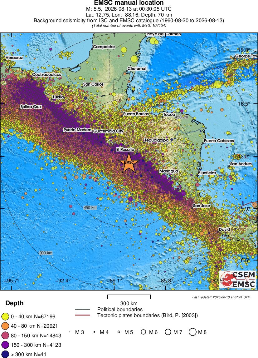wide historical seismicity