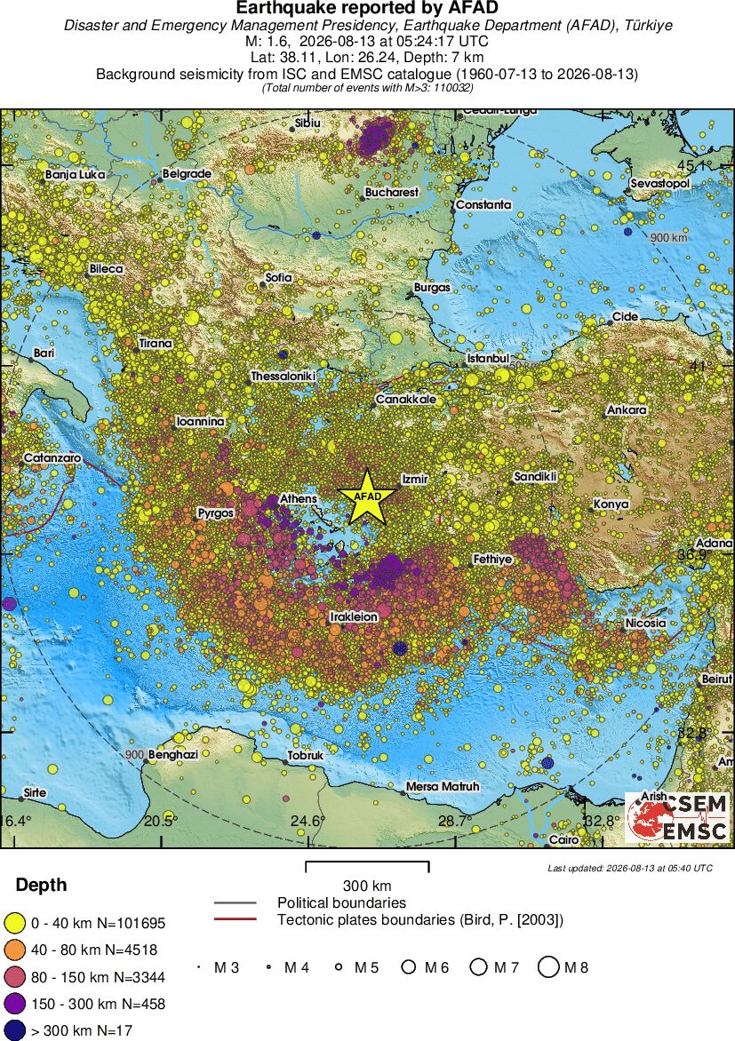 wide historical seismicity