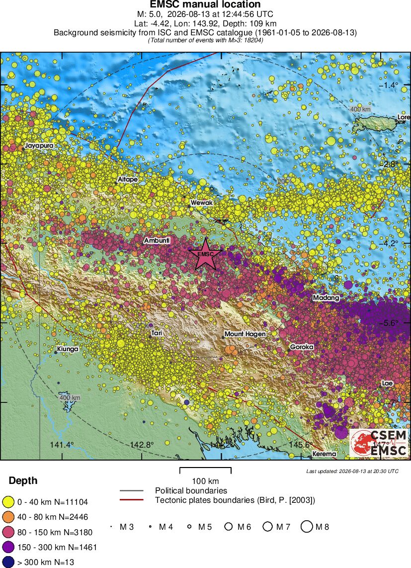 regional historical seismicity