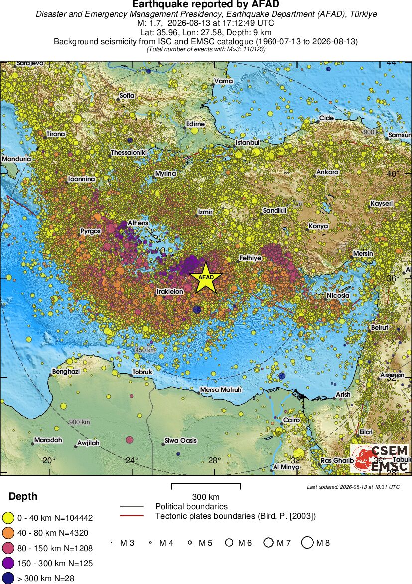 wide historical seismicity