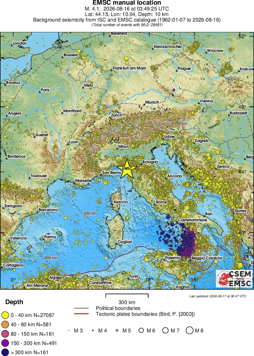 wide historical seismicity