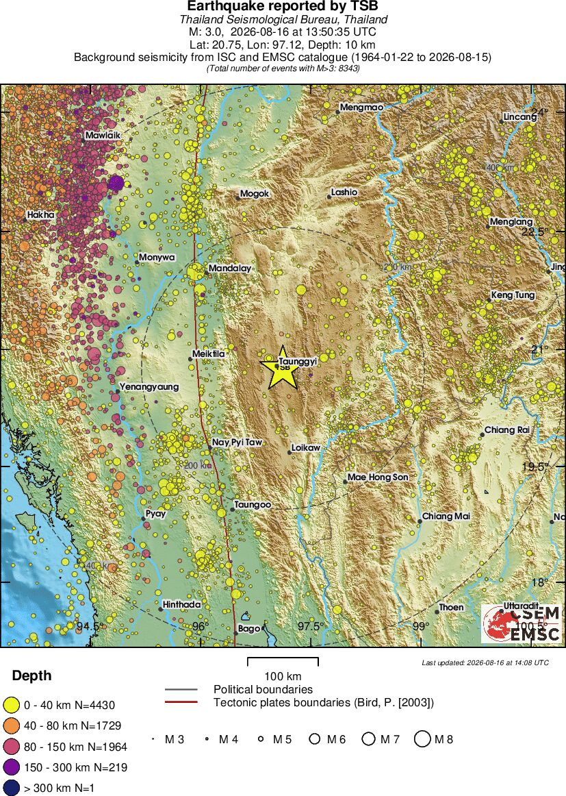regional historical seismicity