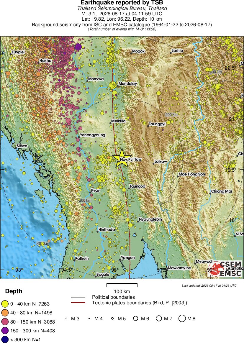regional historical seismicity