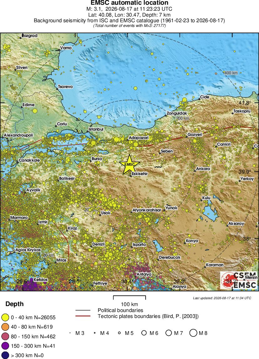 regional historical seismicity