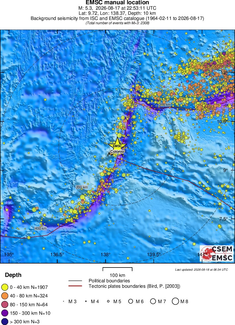 regional historical seismicity
