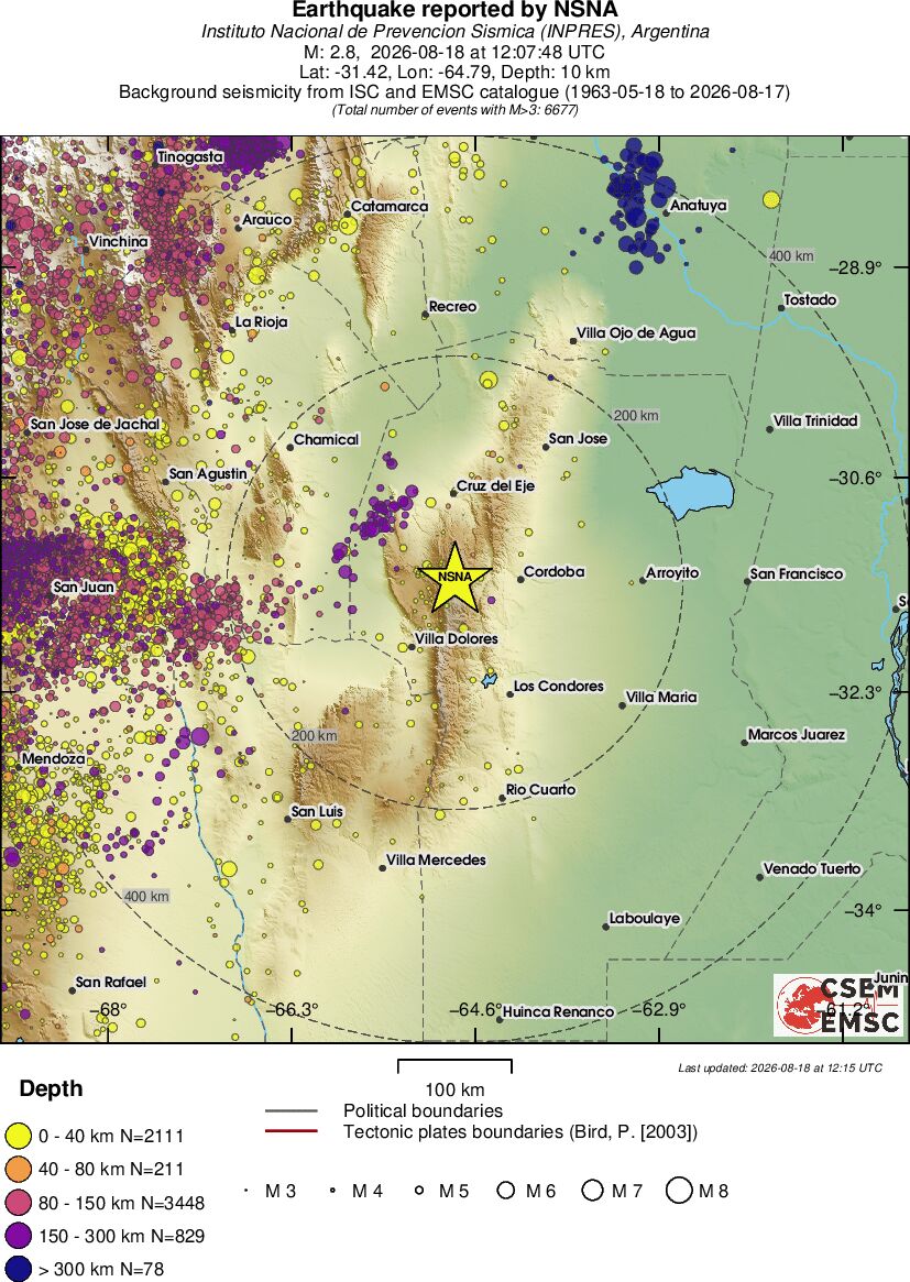 regional historical seismicity